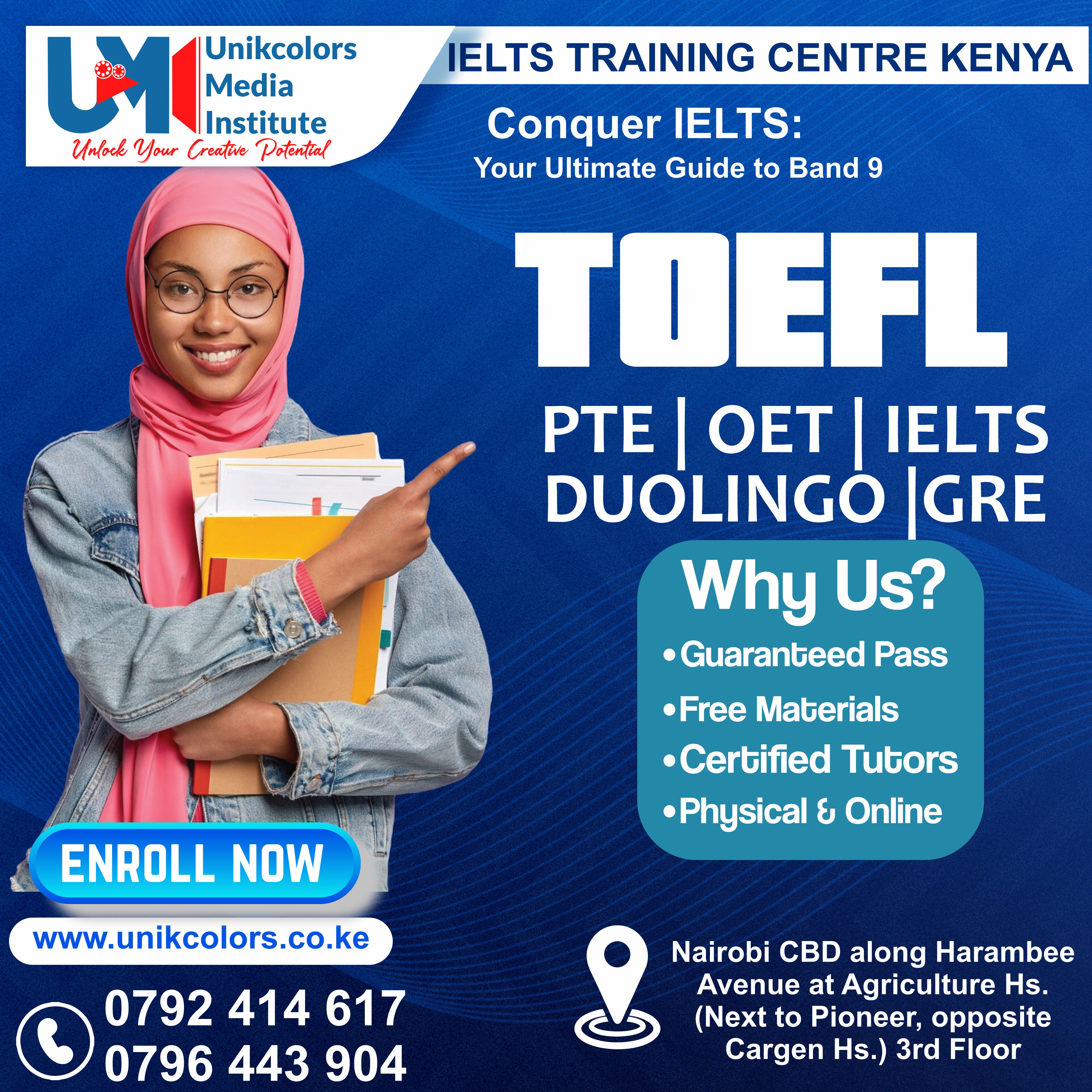 IELTS TRAINING CENTRE KENYA - IELTS PREPARATION | OET | TOEFL | PTE | GRE | DUOLINGO